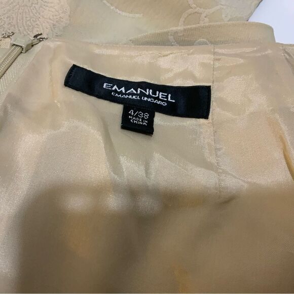 Vintage Emanuel Ungaro 2 pcs suit  Womens  Size 4/38 Cream Ivory  Wool rayon - Picture 13 of 14